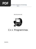 C++ Programmes: Netaji Subhas Institute of Technology 2011