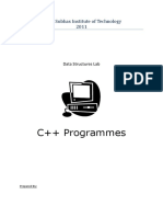 C++ Programmes: Netaji Subhas Institute of Technology 2011