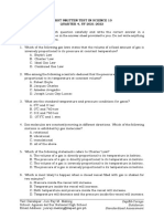 First Written Test in Science 10 QUARTER 4, SY 2021-2022 Instructions: Read Each Question Carefully and Write The Correct Answer in A