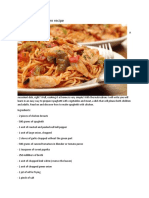 Spaghetti With Chicken Recipe