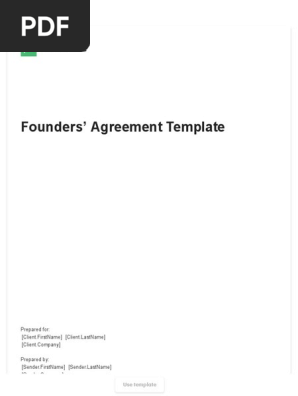 Founders’ Agreement Template - Get Free Sample