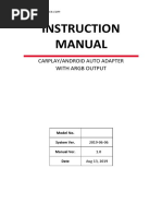 Instruction Manual: Carplay/Android Auto Adapter With Argb Output