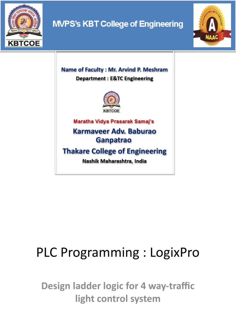 4-Way Traffic Light PLC Ladder Logic | PDF | Computer Engineering ...