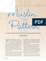 Adjust Paper Pattern to Reflect Muslin Fit Changes