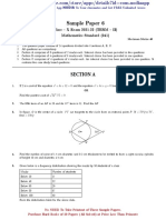 Sample Paper 6: Class - X Exam 2021-22 (TERM - II) Mathematics Standard