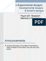 Non-Experimental Designs:: Developmental Designs & Small-N Designs