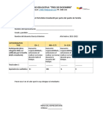 Rúbrica Padres de Familia Portafolio Primera Parcial