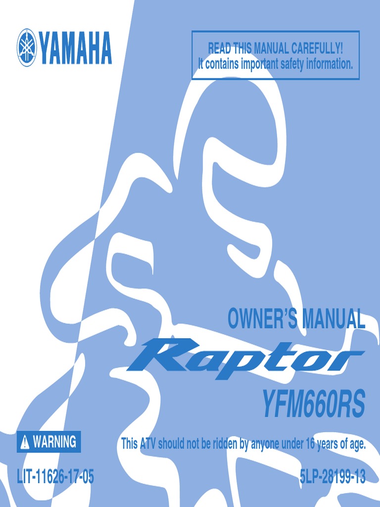 Raptor Owners Manual PDF Clutch Throttle