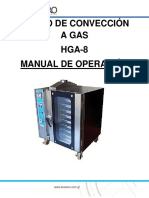 Horno de Convección A Gas Hga-8 Manual de Operación