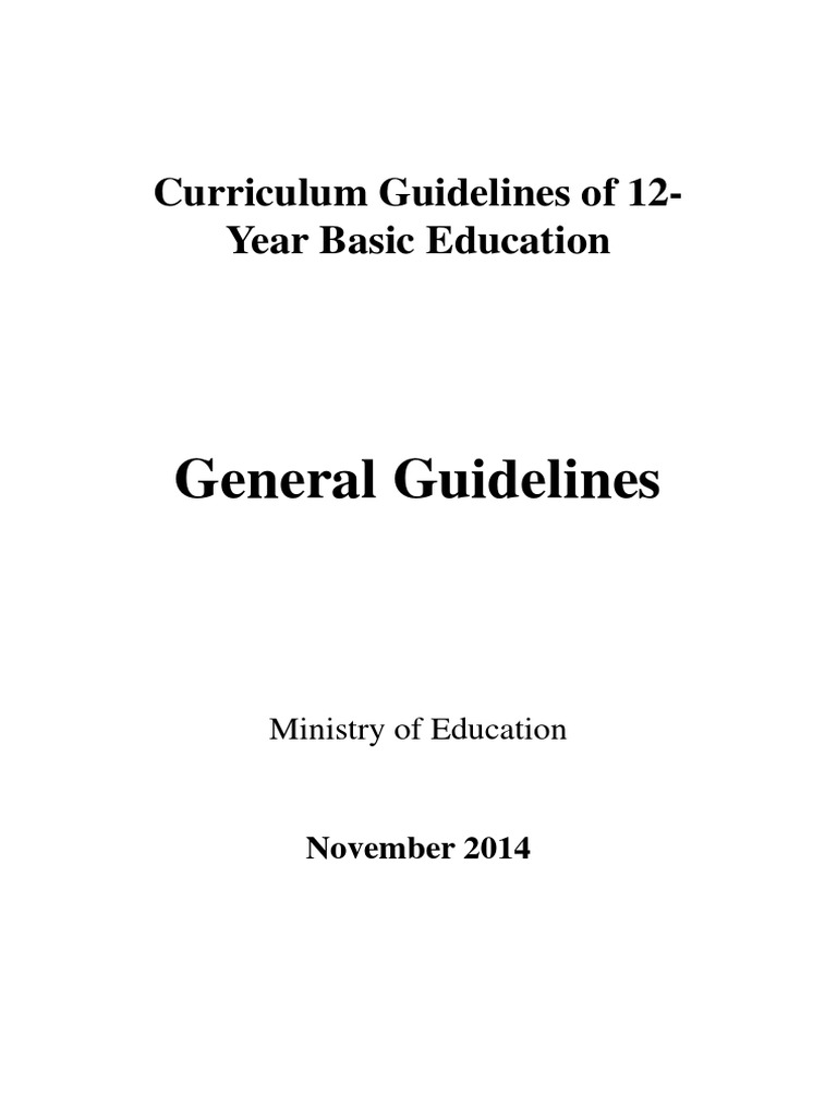 12-Year Basic Education Curriculum Guide | PDF | Curriculum | Schools