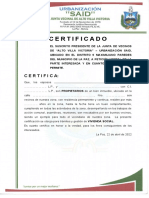 CERTIFICADO VECINA ALTO VILLA VICTORIA