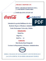 Recruitment and Selection Study of Coca Cola and Pepsi