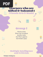 Learners who are gifted and talented (Visual arts & music)