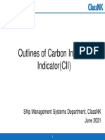 Outlines of Carbon Intensity Indicator (Cii) : Ship Management Systems Department, Classnk June 2021