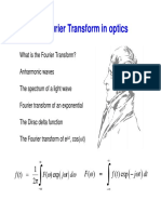 The Fourier Transform in Optics