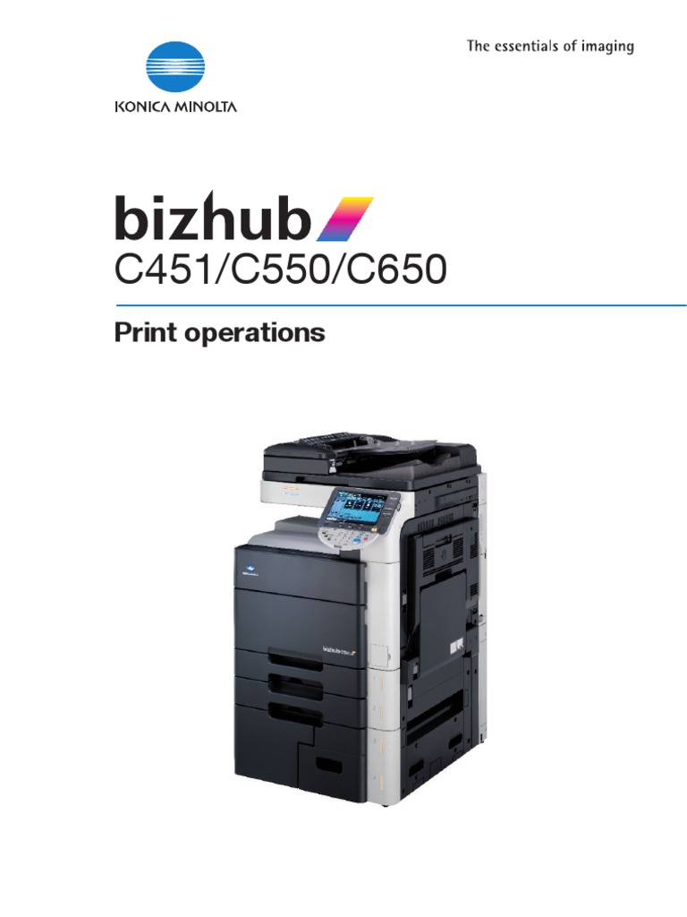 Bizhub C451 C550 C650 Printer En Microsoft Windows Operating System