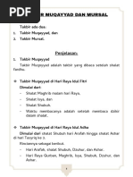Takbir Muqayyad dan Mutlak Hari Raya | PDF