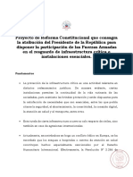 Proyecto de Reforma Constitucional Resguardo Infraestructura Crítica