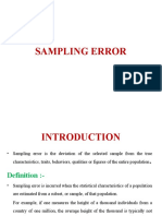 Sampling Error