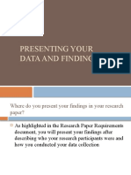 Presenting Your Data and Findings