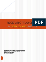 Recetario Tradicional de Tierra de Campos Palentina