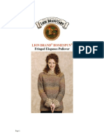 Lion Brand Homespun: Fringed Elegance Pullover