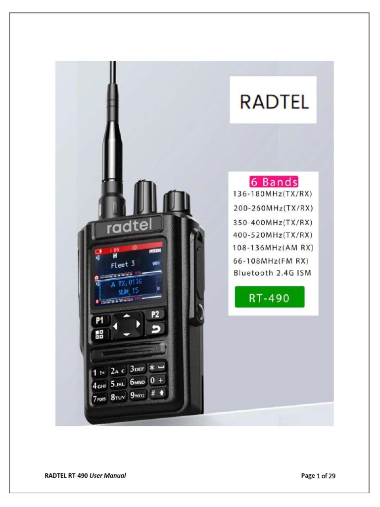 Radtel RT-490 User Manual | PDF | Smartphone | Google Play