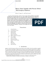 Performance of Heavy Ionic Liquids With Porous Metal Electrospray Emitters