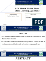 Prediction of Mental Health Illness Using Machine Learning Algorithms