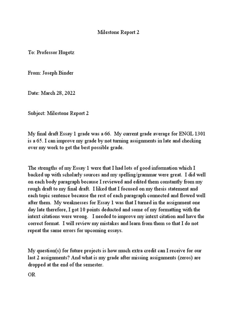 Milestone Report 2 | PDF | Career & Growth | Language Arts & Discipline