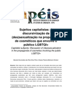 Sujeitos Capitalistas: A Discursivização Da (Des) Sexualização Na Propaganda de Cosméticos Que Envolve o Público LGBTQI+