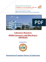 Cse 18csl58 Dbms Lab Manual