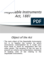 N I ACT ( Negotiable Instruments)