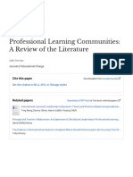 Professional Learning Communities Literature Review