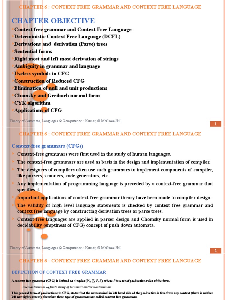 Chapter 6 Context Free Grammar and Context Free Language | PDF | Computers