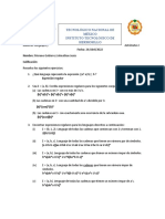 Lenguajes y Autómatas I - Examen I Clave SCD1015 Grupo S6C