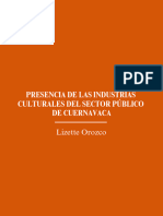 Presencia de Las Industrias Culturales Del Sector Público de Cuernavaca Por Lizette Orozco