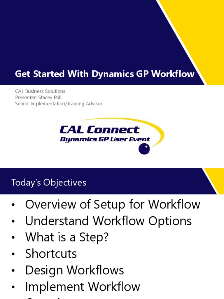 Get Started With Dynamics GP Workflow | PDF | Workflow | Information ...