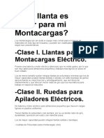 Qué Llanta Es Mejor para Mi Montacargas