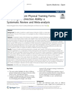 Effect of Different Physical Training Forms On Change of Direction Ability: A Systematic Review and Meta-Analysis