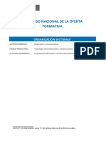 Catálogo Nacional de La Oferta Formativa: Organización Sectorial