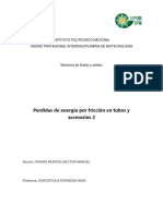 Perdidas de Energía Por Fricción en Tubos y Accesorios 2