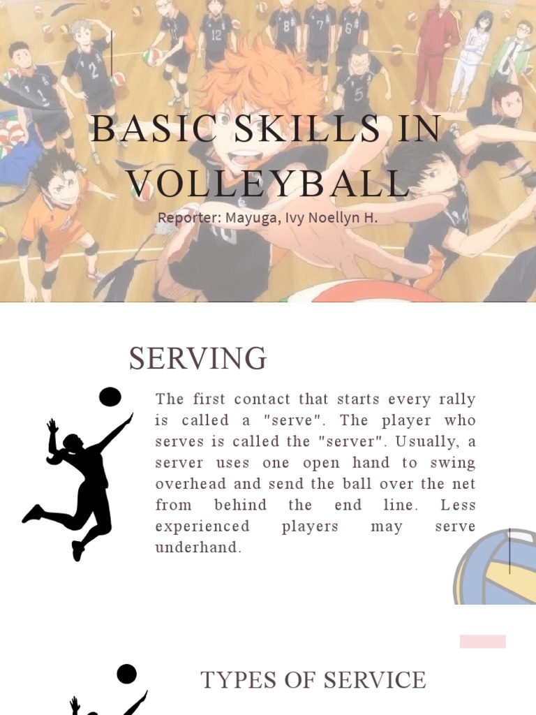 Essential Volleyball Skills and Serves | PDF | Volleyball | Consumer Goods