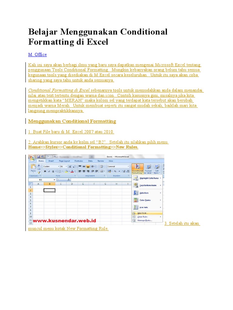 Panduan Conditional Formatting Excel | PDF