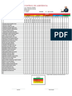 Control de Asistencia de Los Alumnos Del 2do Grado 2022