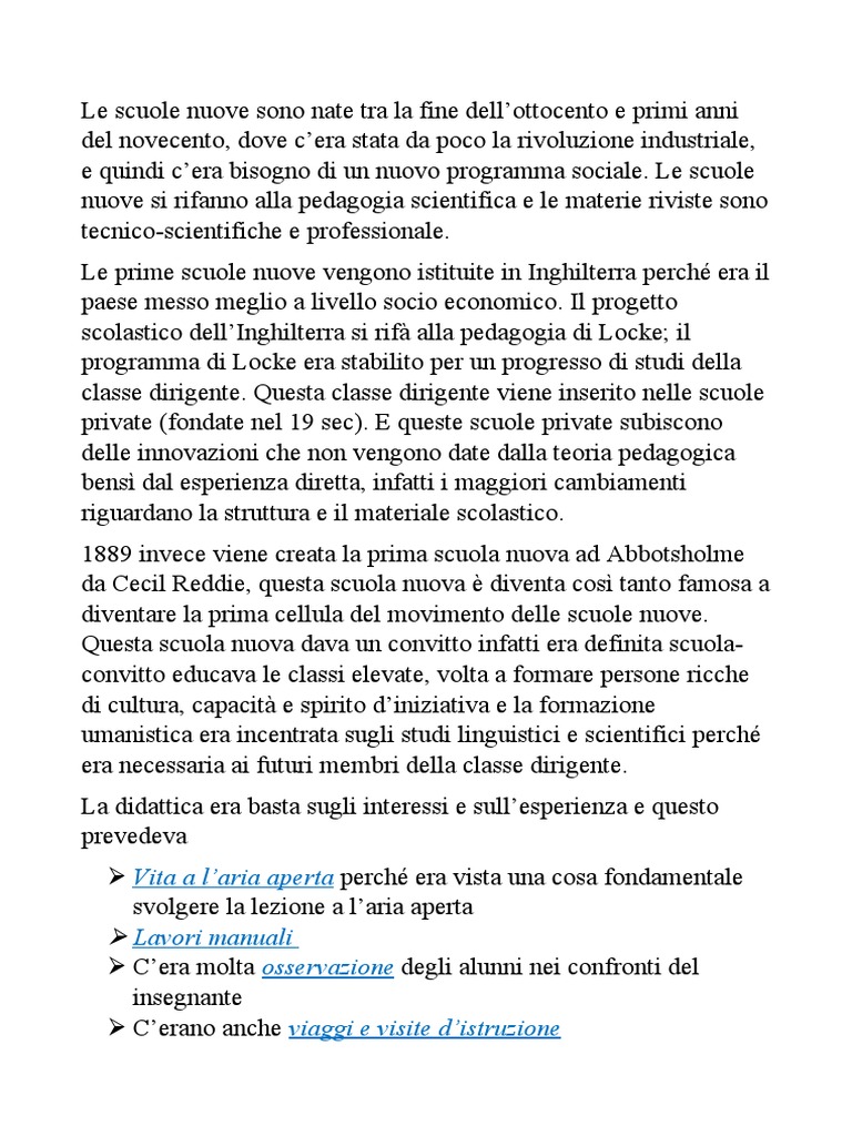 Le Scuole Nuove | PDF