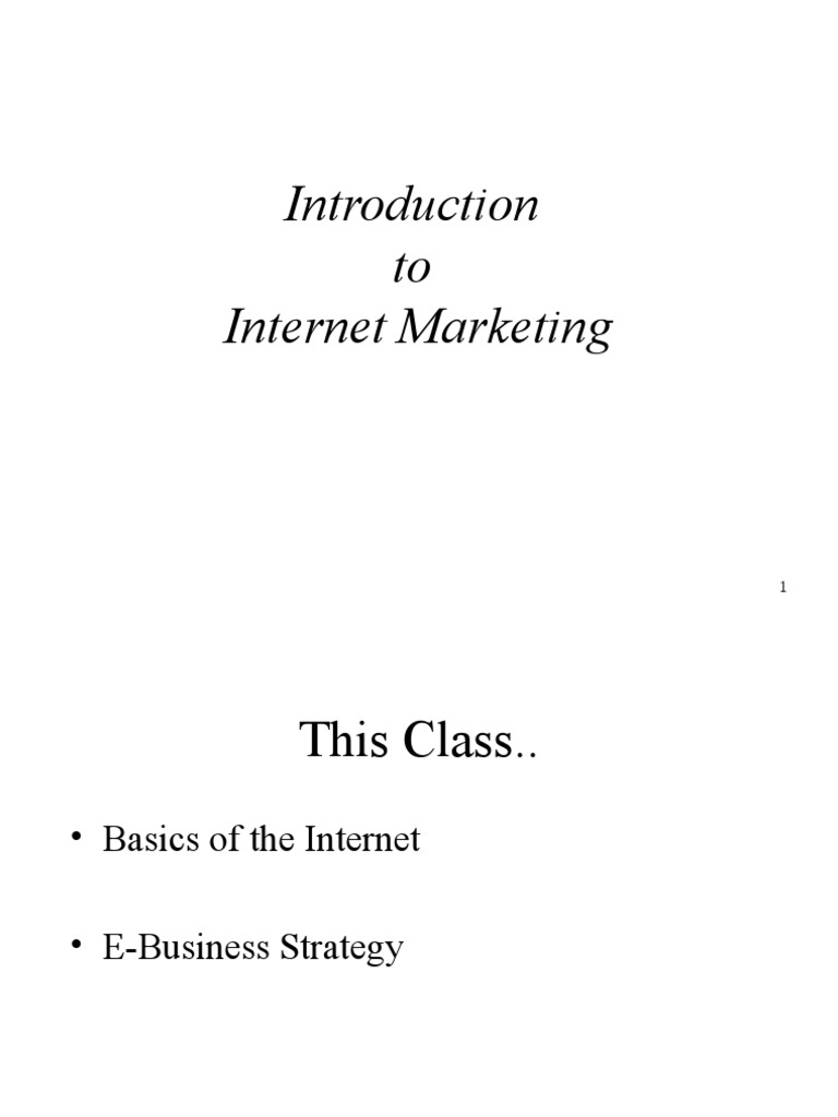 Internet Marketing Basics and Strategies | PDF | Computing | Internet
