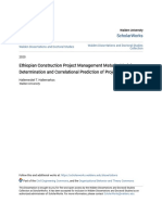 Ethiopian Construction Project Management Maturity Model Determin