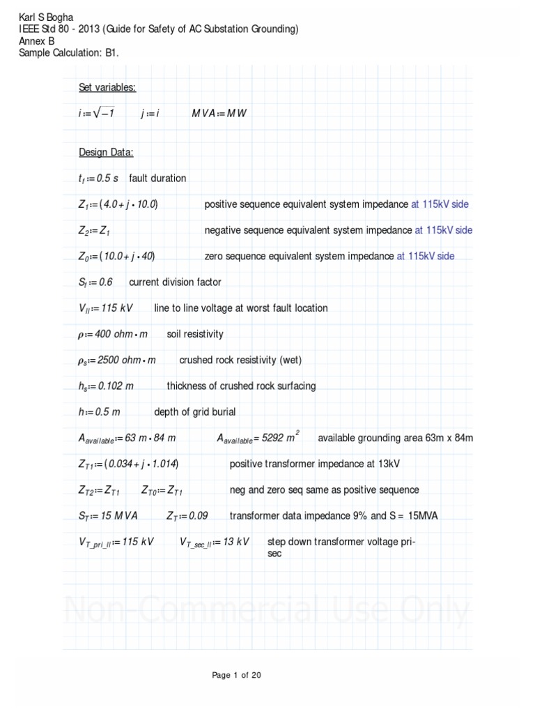 IEEE guide for safety of AC substation grounding sample calculation ...