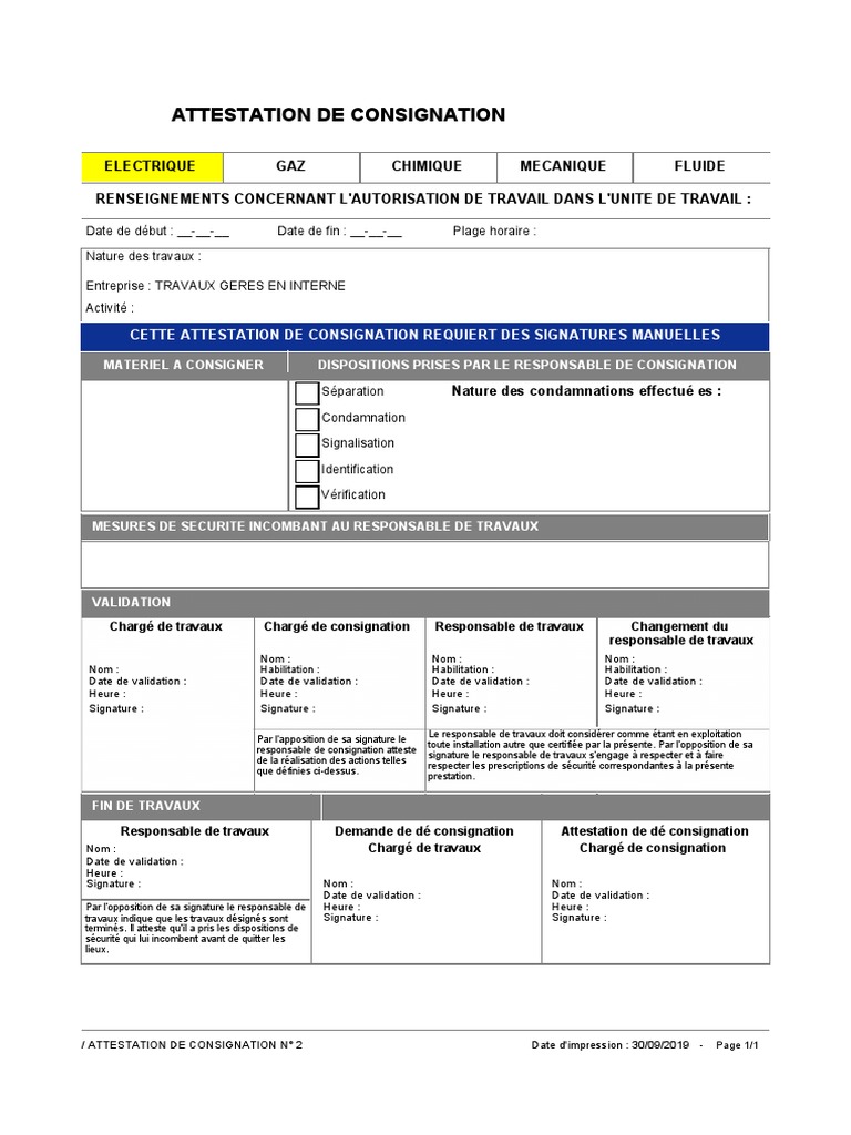 Attestation de Consignation | PDF